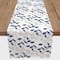 Blue Painted Flowers Indoor/Outdoor Table Runner